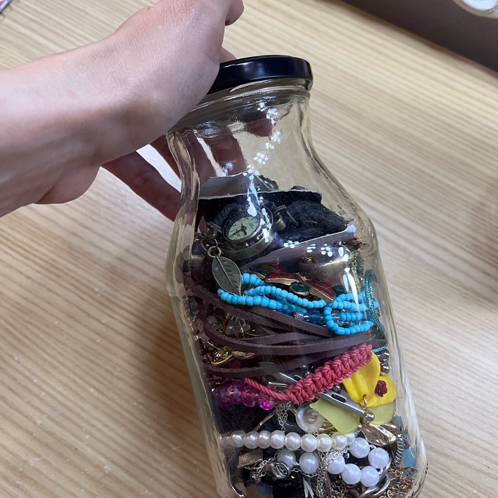 Jar of Assorted Jewelry